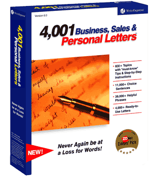 4,001 Business, Sales & Personal Letters